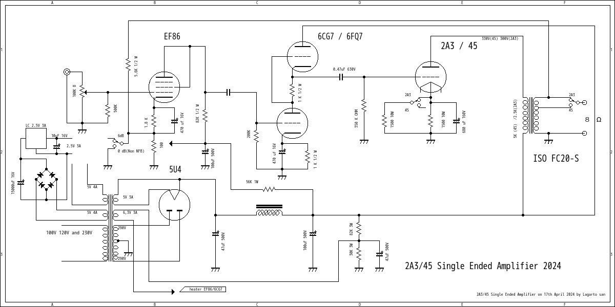 45/2A3 single ended amplfier 2024
